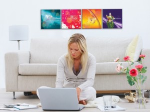 Woman sitting in front of couch - Redline Company
