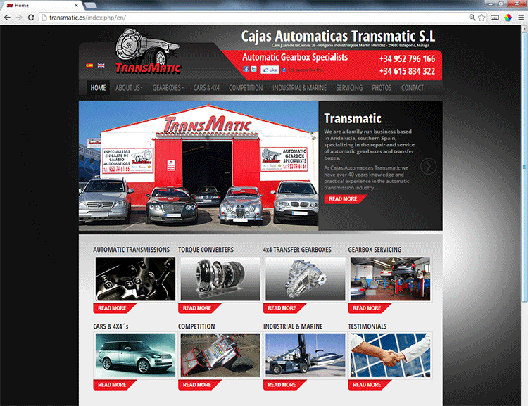 New web launch Transmatic created by Redline Company