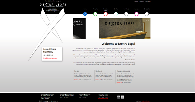 Dextra Legal website launch created by Redline Company