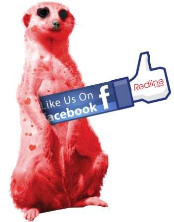 Red hearted meerkat with facebook thumb created by Redline company