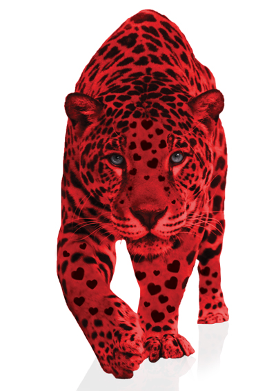 Red hearted leopard created by Redline Company